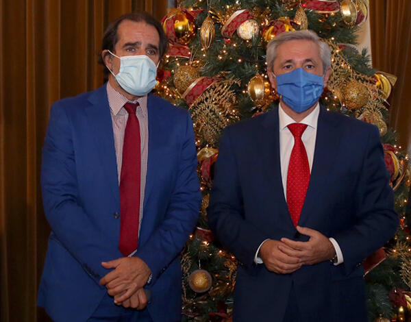 Cumprimentos de Natal a José Manuel Rodrigues e a Dom Nuno Brás