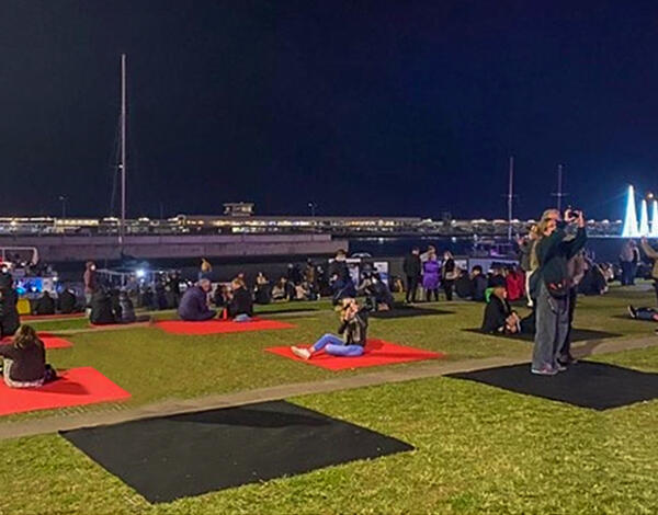 Milhares viram o fogo em segurança