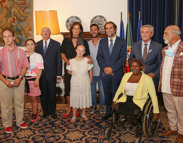 Albuquerque na entrega de Prémio a Alberto João Jardim