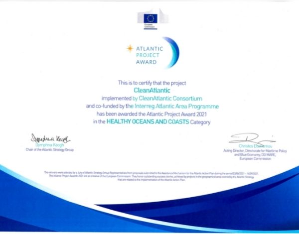 CLEANATLANTIC premiado no Atlantic Project Awards 2021