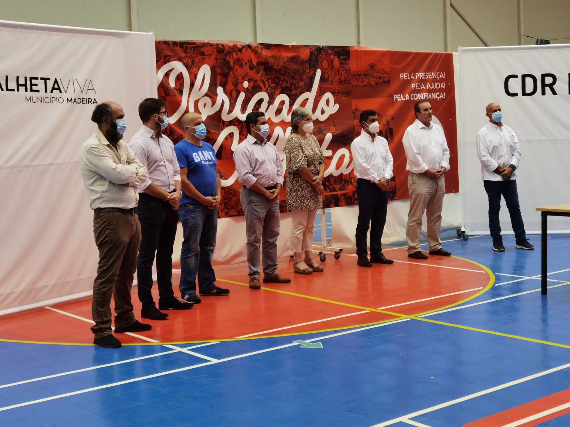 Cerimónia de homenagem à equipa mista sénior de badminton – CDR Prazeres
