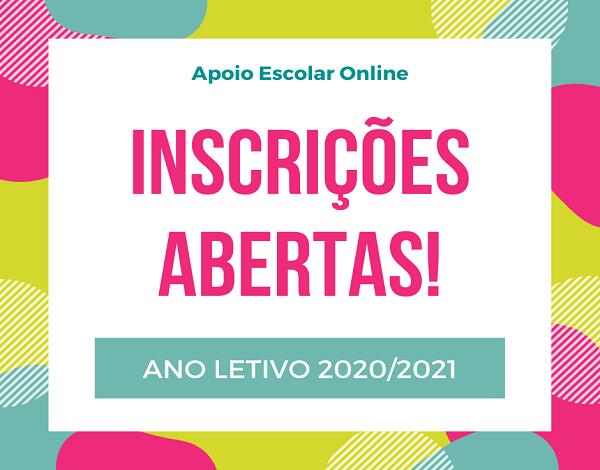 Apoio Escolar Online |Ano Letivo 2020/2021