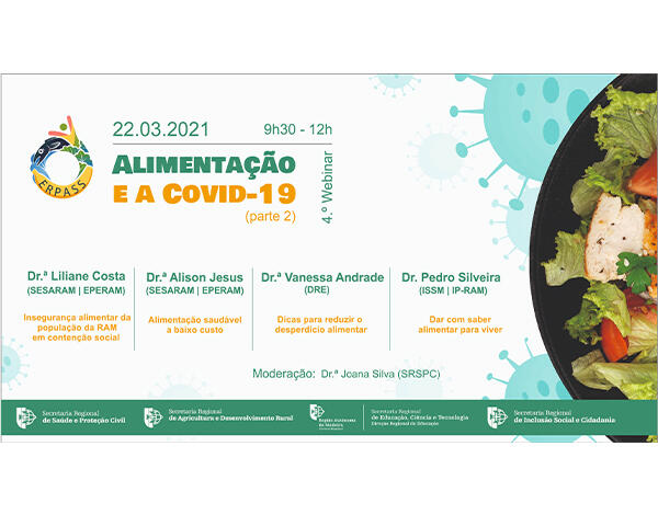 ERPASS promove webinar sobre a Alimentação e a COVID-19