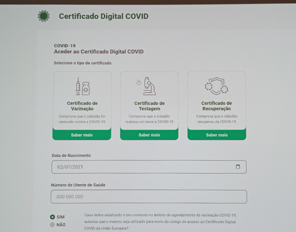 Certificado Digital COVID-19 da União Europeia