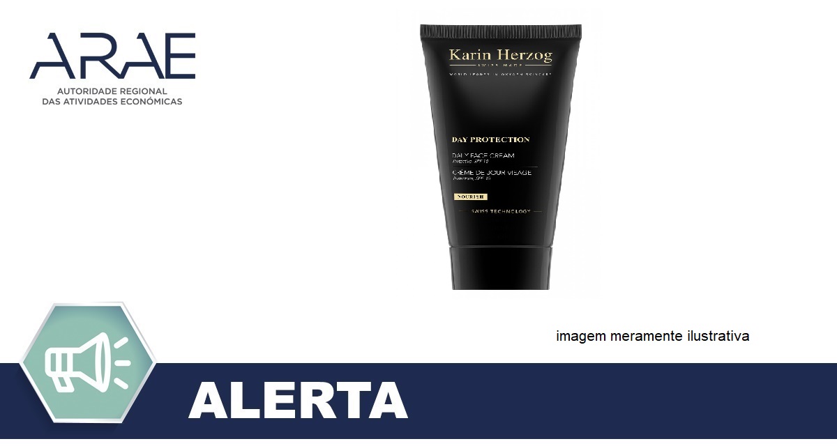 Alerta - Retirada do produto cosmético “Day Protection SPF 10” da marca Karin Herzog 