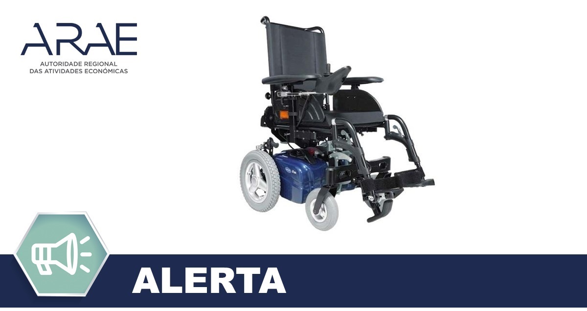 Alerta -  Rodas traseiras em várias cadeiras de rodas elétricas - Invacare FOX