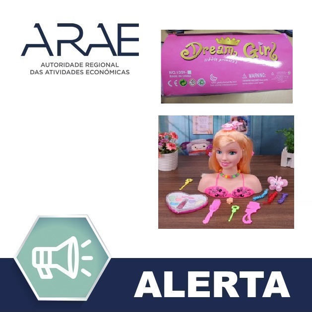 Alerta ARAE – Brinquedo - “Busto de maquilhagem” 