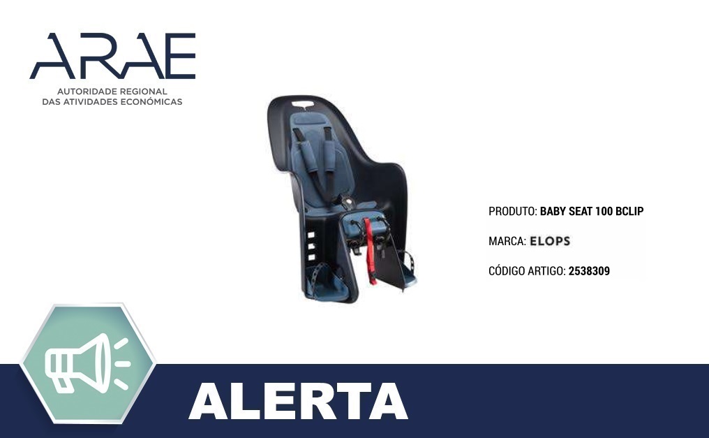 Alerta ARAE – Cadeira de bebé para Bicicleta