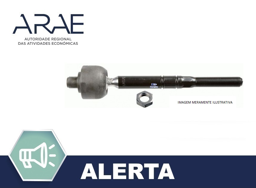 Alerta ARAE – Componente Veículo – Articulação axial, barra de acoplamento da marca “Lemförder” 