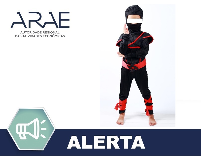 Alerta ARAE – Brinquedo – Disfarce de ninja para criança  