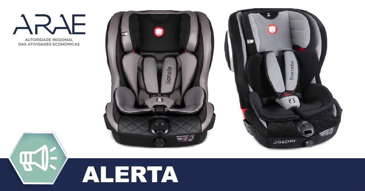 Alerta ARAE – Cadeira Auto para Bebé “Lionelo Jasper group I, II en III 9-36 Kg”