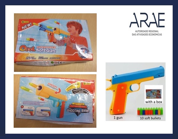 Alerta ARAE – Brinquedo - “Conjunto de pistolas” à venda no AliExpress
