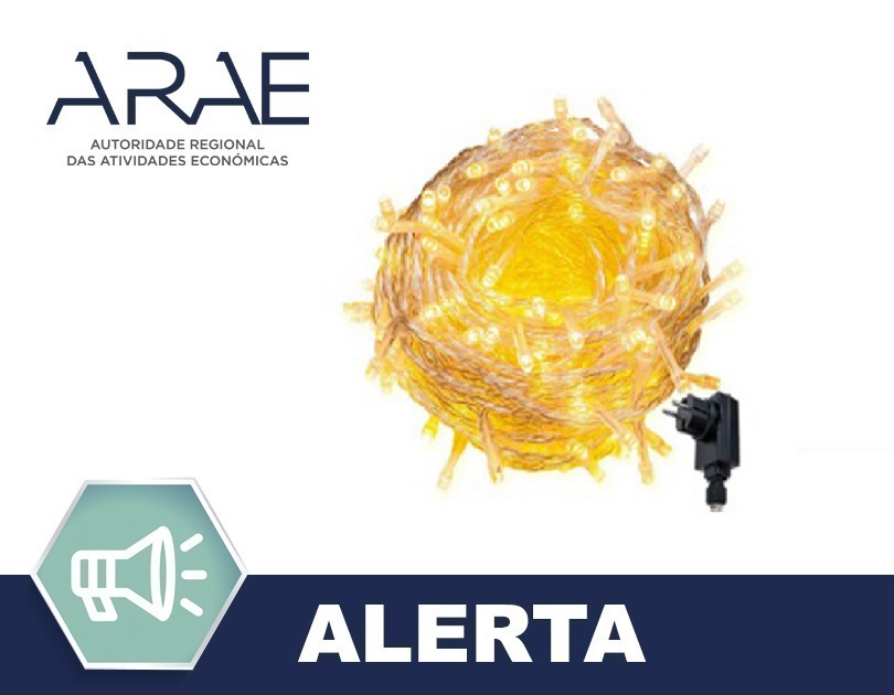 Alerta ARAE – Equipamento Elétrico – Luzes decorativas