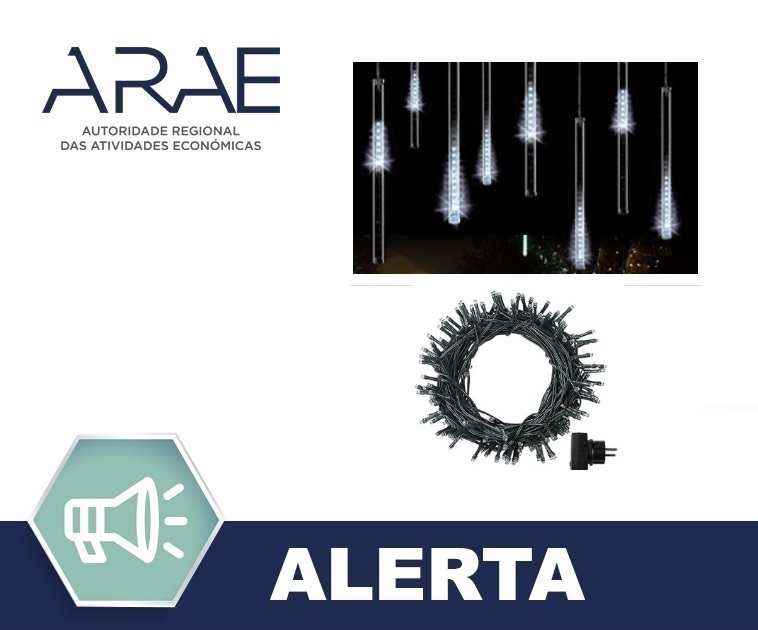 Alerta ARAE – Equipamento Elétrico – Luzes decorativas