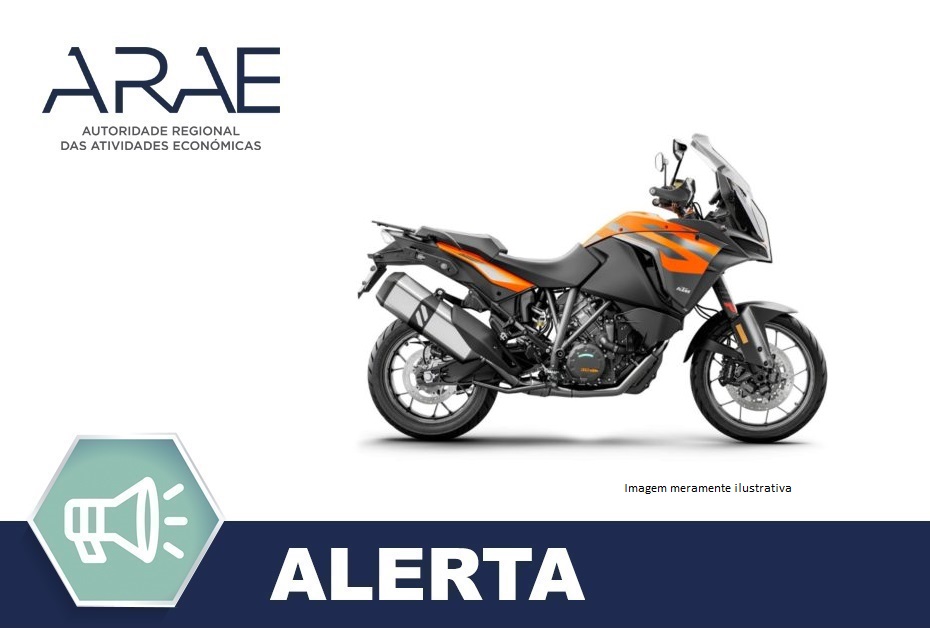 Alerta ARAE – Veículo Motorizado KTM 1290 Super Adventure