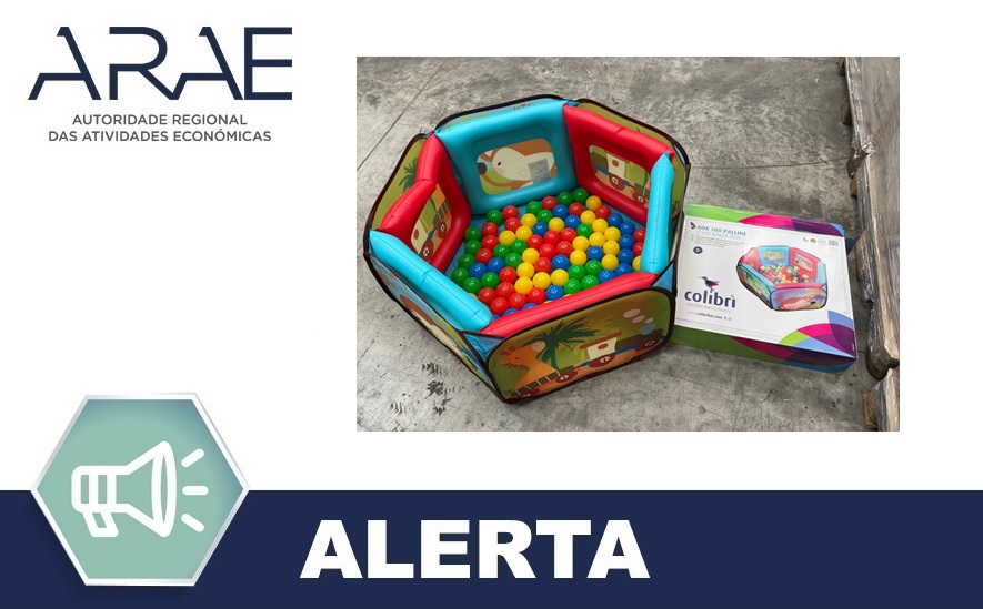 Alerta ARAE – Brinquedo – Piscina insuflável com 100 bolas da marca “COLIBRÍ”