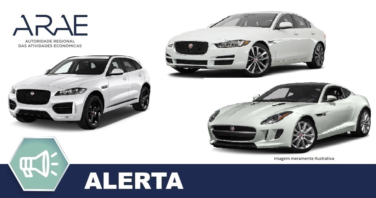 Alerta - Jaguar modelos XE; XF; E-PACE; F-PACE; F-TYPE 