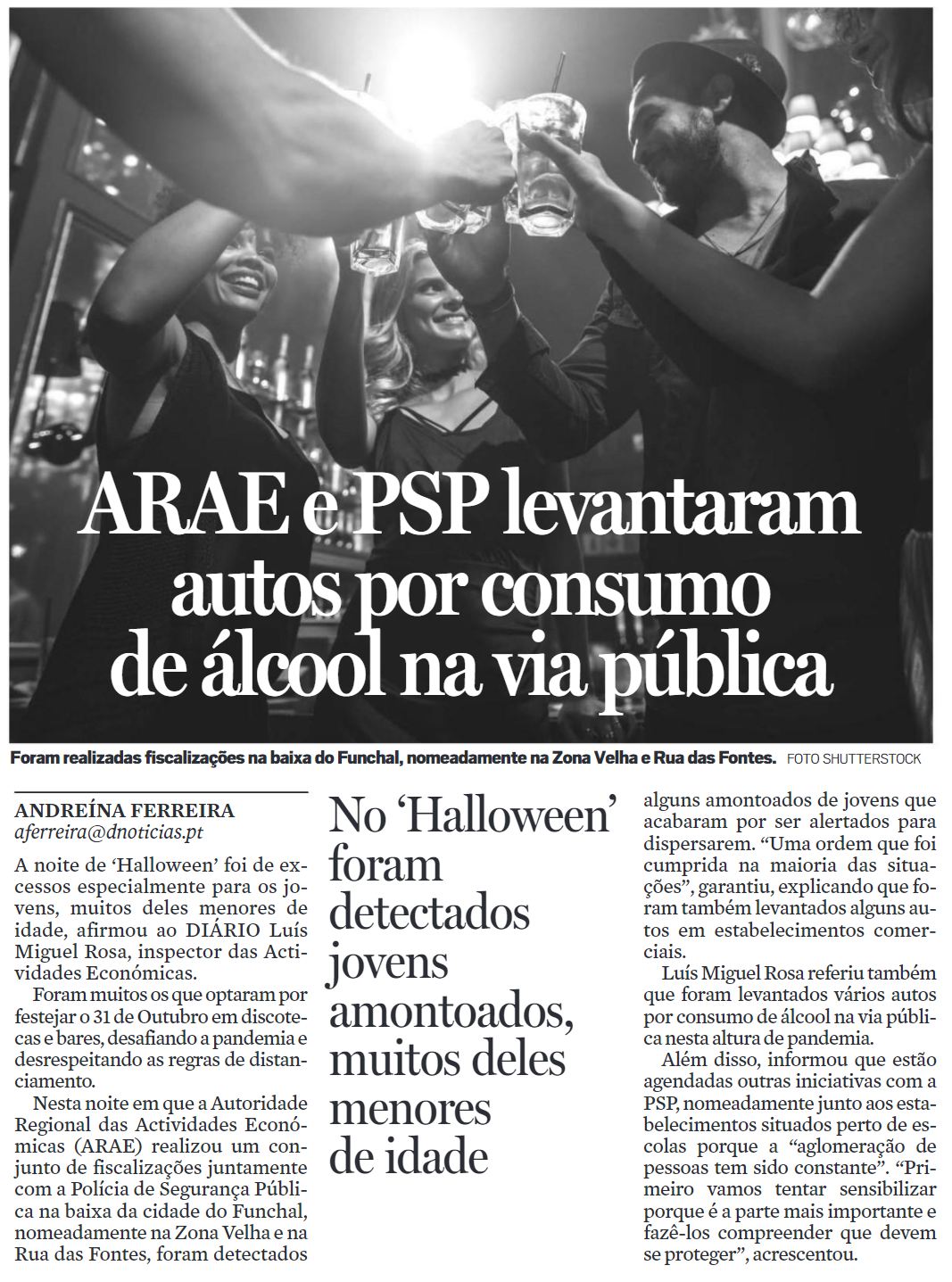 in Diário de Notícias da Madeira edição de 02/11/2020 