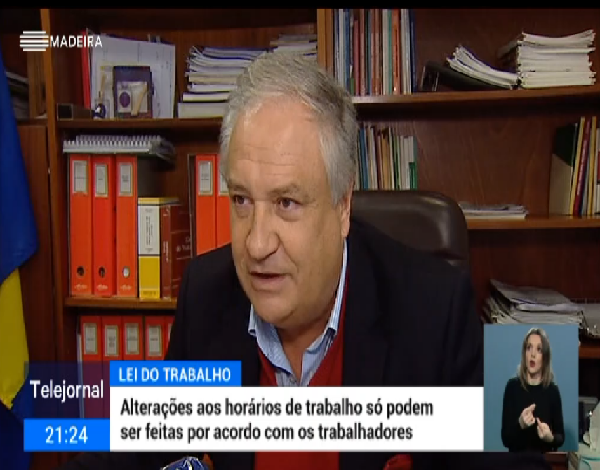 Entrevista ao Dr. Savino Correia - RTP Madeira - Horários de trabalho geram queixas