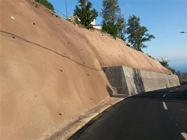 Empreitada de "Estabilização de Taludes e Reconstrução de Muros da ER107 - Romeiras/Lapa"
