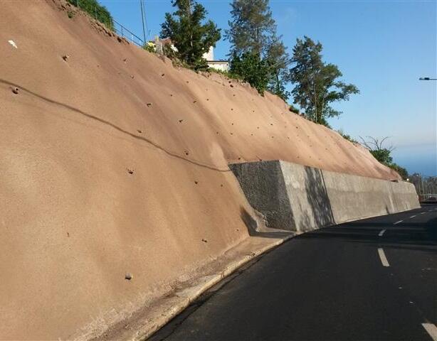 Empreitada de "Estabilização de Taludes e Reconstrução de Muros da ER 107 - Romeiras / Lapa"