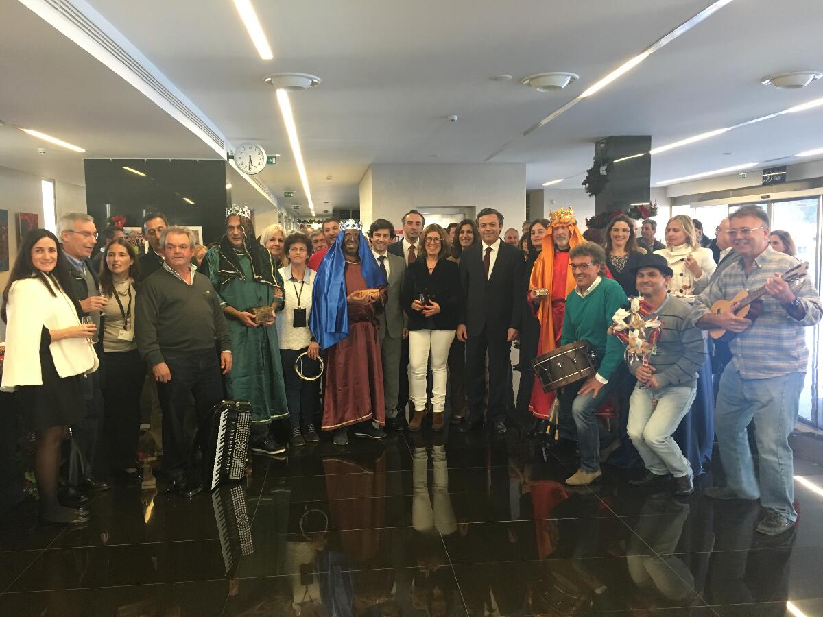 Apresentação de cumprimentos de Ano Novo