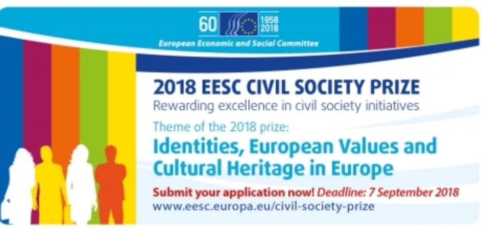 Prémio CESE para a Sociedade Civil 2018: Identidades, valores europeus e património cultural na Europa