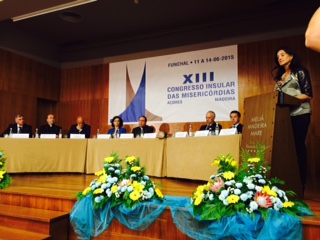 Rubina Leal na sessão de encerramento do XIII  Congresso Insular das Misericórdias 