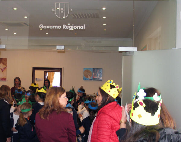 Cantar de Reis na Secretaria Regional de Educação
