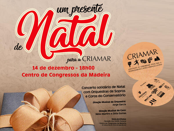 Concerto Solidário de Natal vai ajudar a CRIAMAR