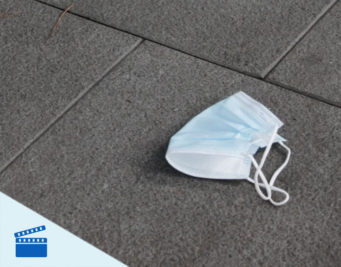 Máscara no chão não!