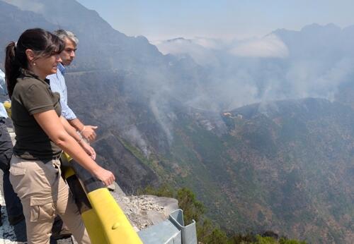 Susana Prada visita a área dos fogos