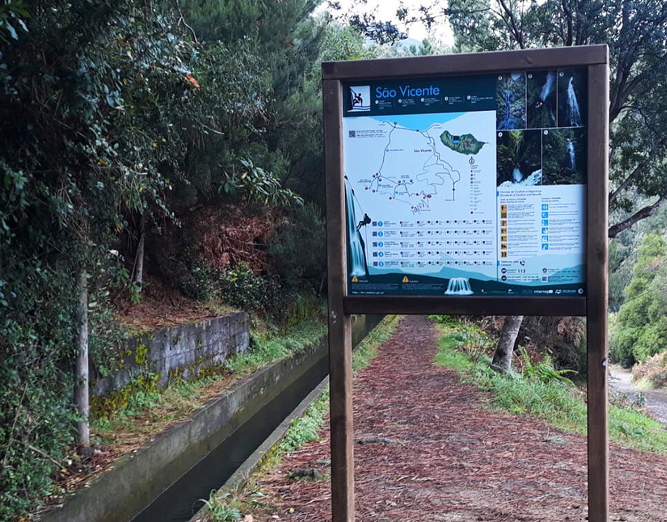 Sinalética para praticantes de canyoning