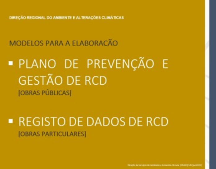 Plano de Prevenção e Gestão de RCD e Registo de Dados de RCD 