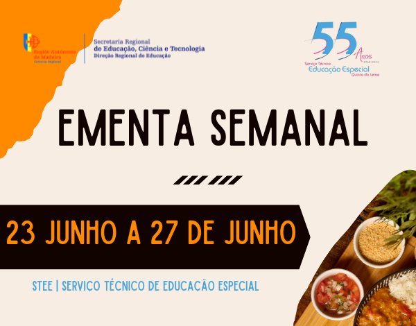 Menu semanal do STEE