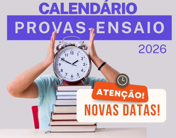 Calendário das Provas-Ensaio 2026