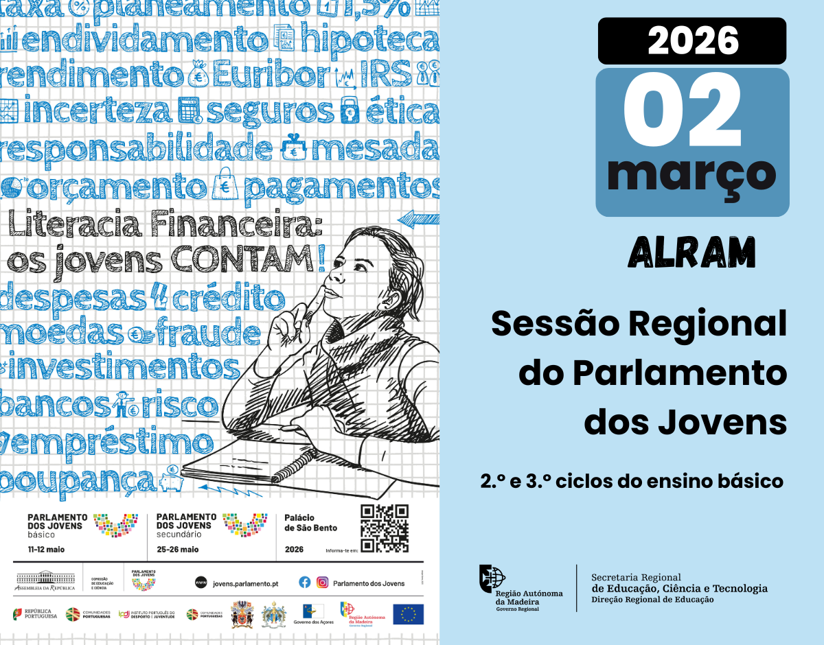 Sessão Regional do Parlamento dos Jovens na ALRAM no dia 2 de março - 2.º e 3.º Ciclos 