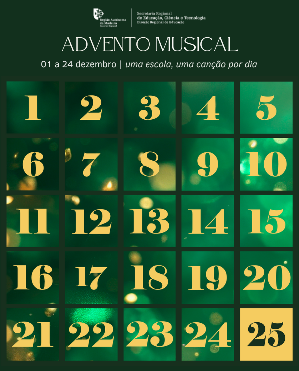 | Calendário da 6.ª edição do Advento Musical 2025