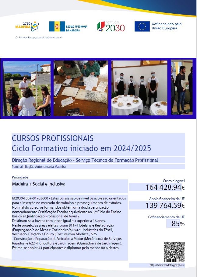 CURSOS PROFISSIONAIS  Ciclo Formativo iniciado em 2024/2025