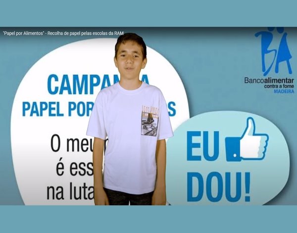 "Papel por Alimentos" – vídeo de sensibilização para recolha de papel pelas escolas da Região Autónoma da Madeira