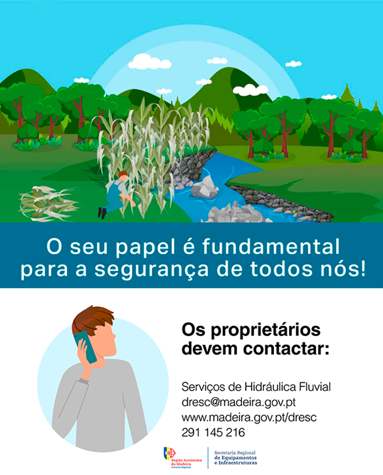 Informação de limpeza de ribeiras