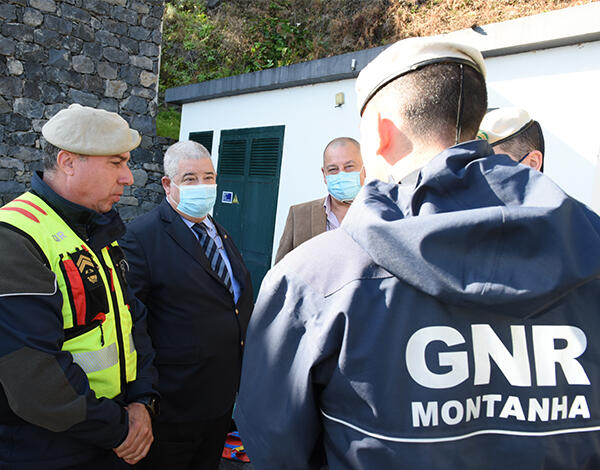 Pedro Ramos presente em simulacro de resgate a um praticante de canyoning