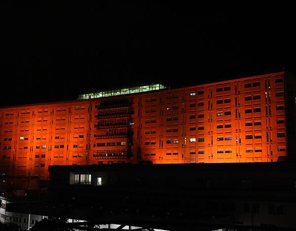 Saude ilumina fachadas de laranja para assinalar Dia Mundial da Segurança do Doente