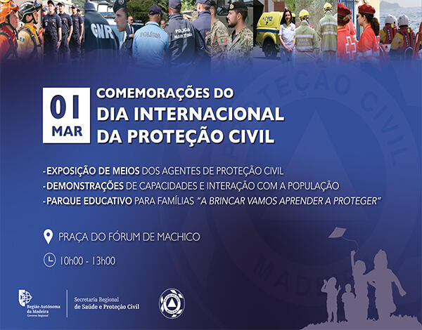 Venha divertir-se na exposição da Proteção Civil em comemoração do Dia Internacional da Proteção Civil!