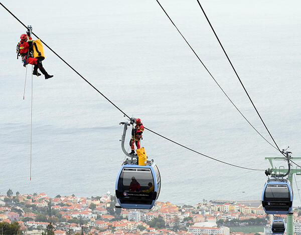 Proteção Civil promoveu simulacro no Teleférico do Funchal