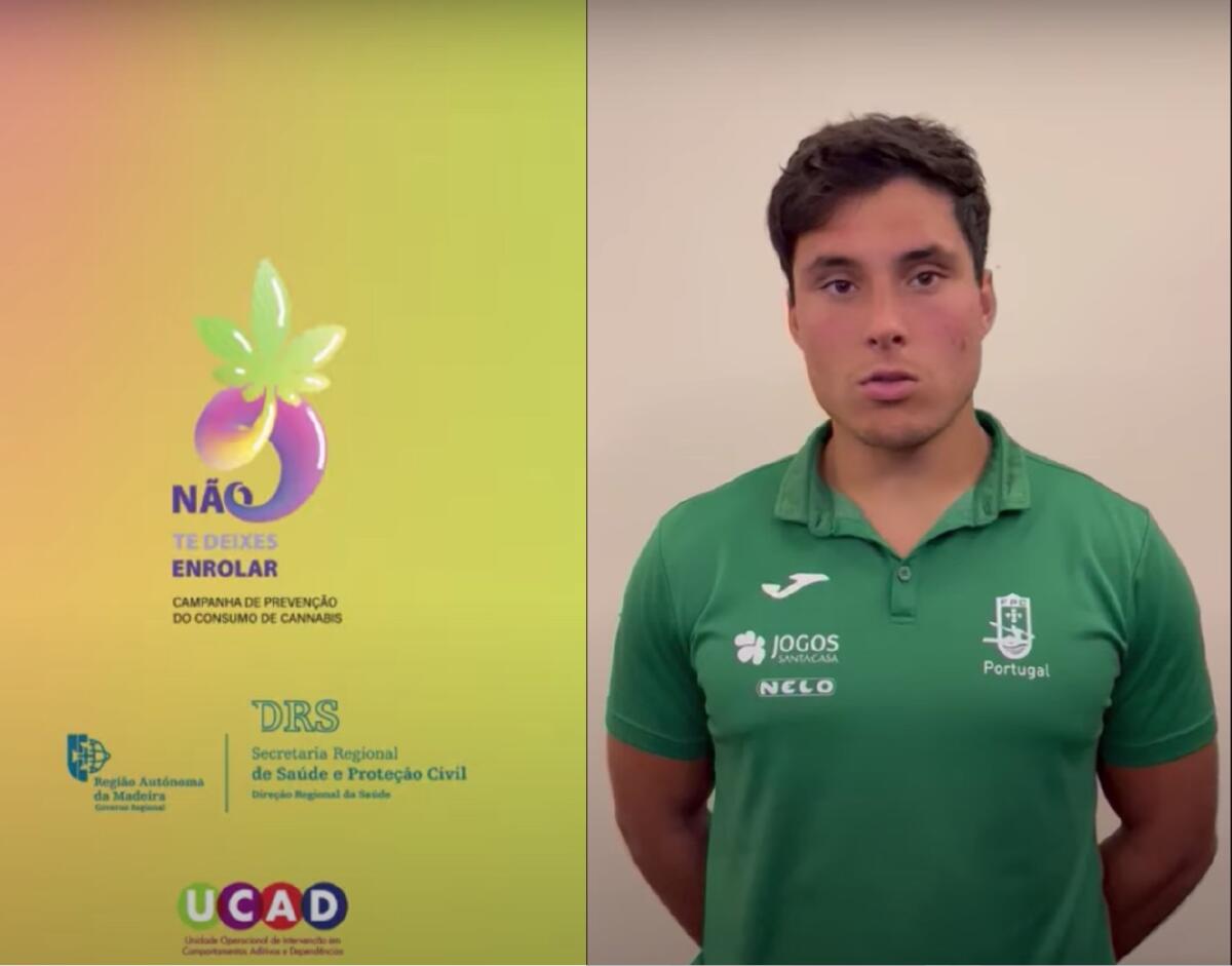 Canoísta madeirense, Bernardo Pereira, sensibiliza jovens para os malefícios da canábis 