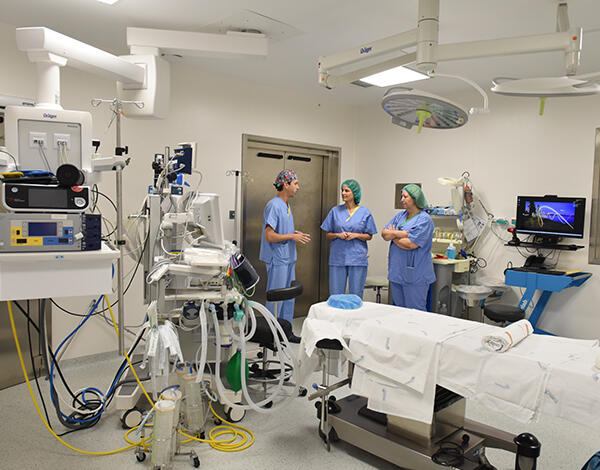 Micaela Fonseca de Freitas visitou o Bloco Operatório do Hospital Dr. Nélio Mendonça