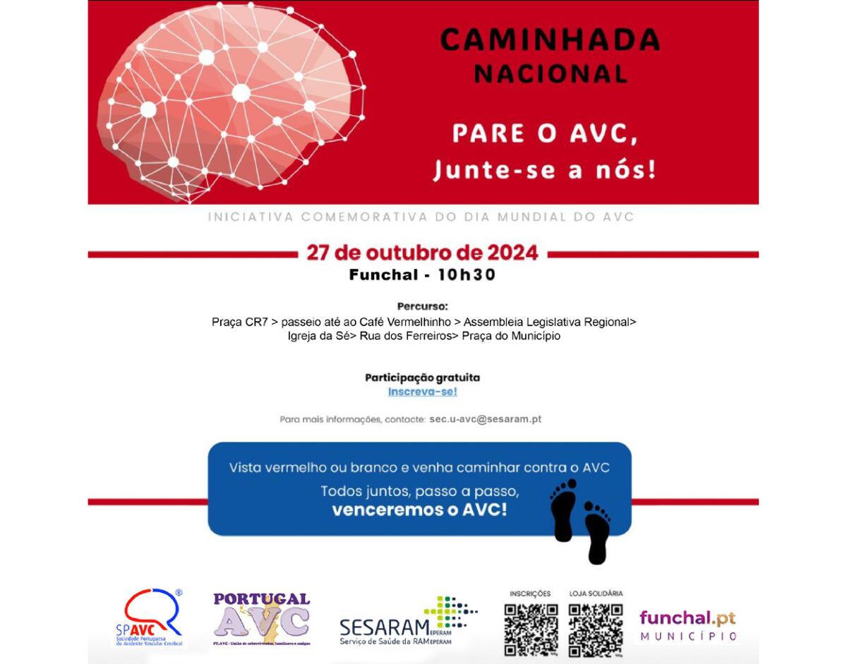 Caminhada e conferência assinalam Dia Mundial do AVC