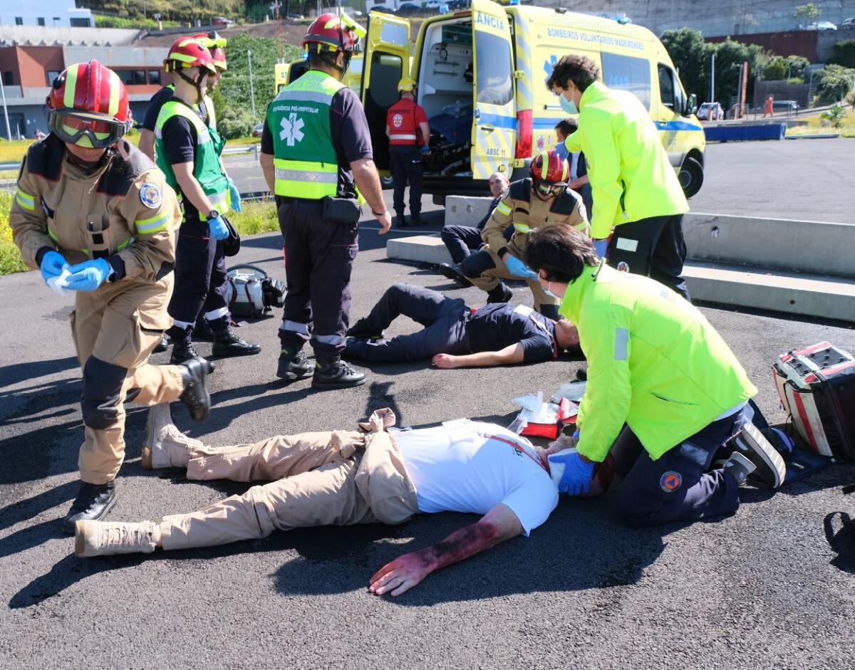 Proteção Civil simula emergência em casa!