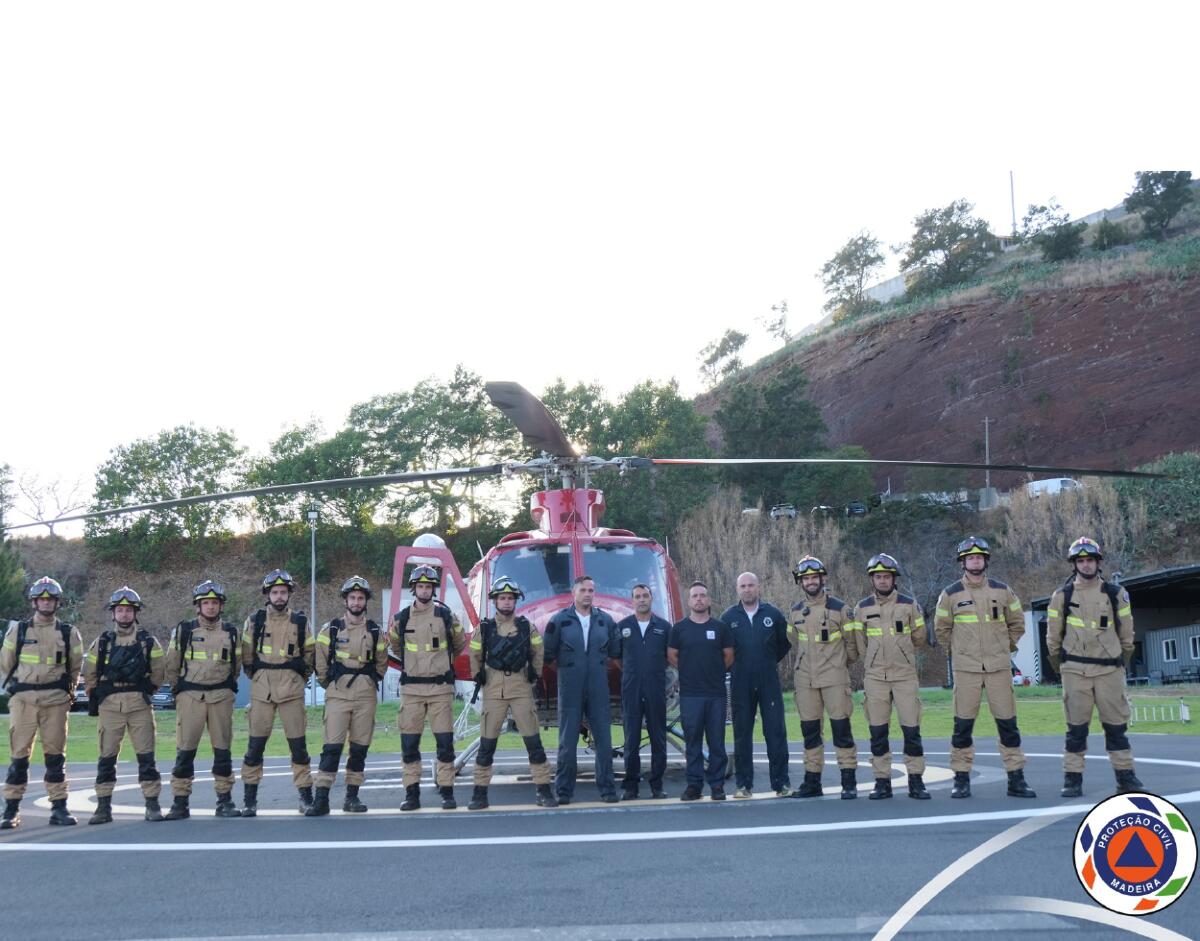 Meio aéreo (H-35) e respetiva equipa têm estado sempre a operar desde o início do incêndio